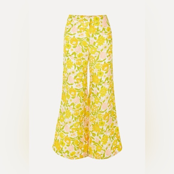 Faithfull The Brand Woman’s Floral Flare Pants Size US 4 - Picture 1 of 7